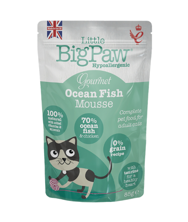 Little BigPaw Gourmet Ocean Fish Mousse Wet Cat Food 85g - 85G